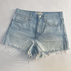 Madewell Blue Jean Shorts Distressed High-Waisted